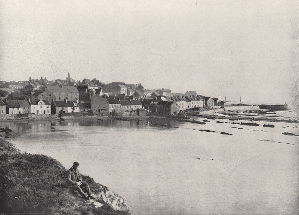 PITTENWEEM. From the west. Scotland 1895 old antique vintage print picture
